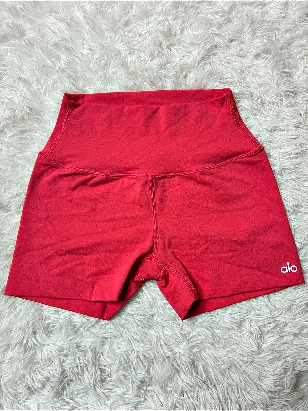 alo Bike Shorts in Red Like New